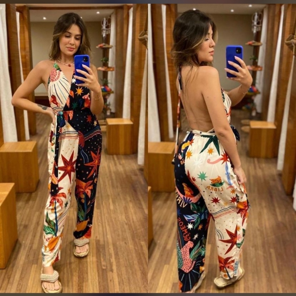 FARM Rio Multicolor Star Jumpsuit - Picture 2 of 10
